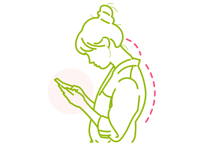 長時間のスマホ操作はストレートネックの原因に